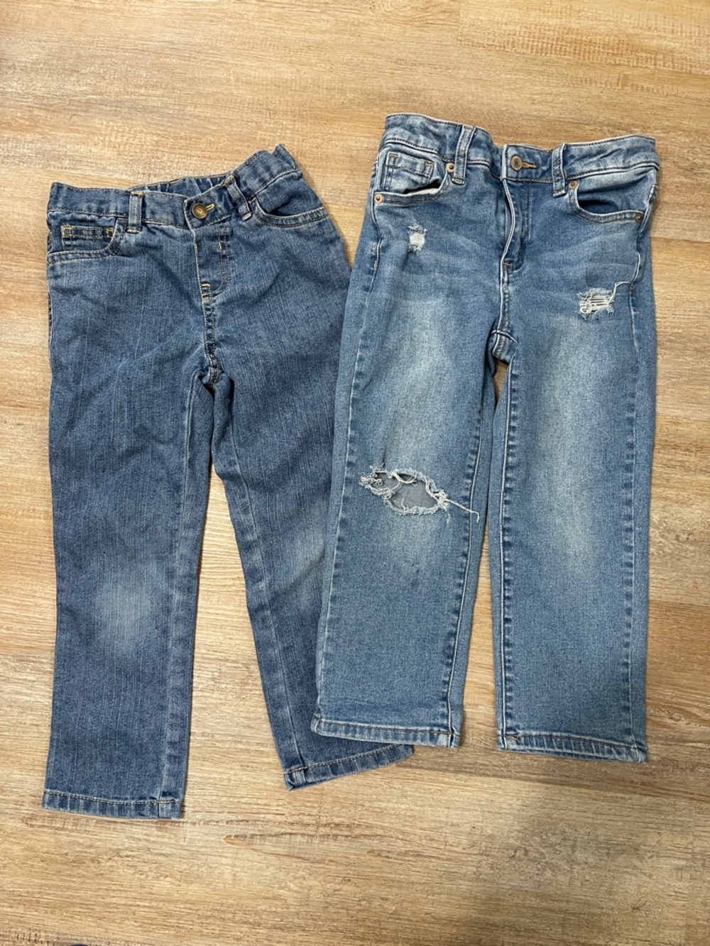 Kids Blue Denim Jeans - Casual Straight Leg
